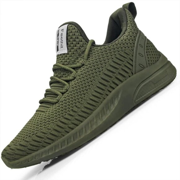 Other - Men's Olive Green Non Slip Lightweight Workout Breathable Mesh Fashion Sneakers